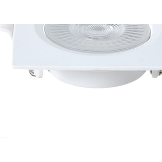 Spot Emb.06W Led 6500K Quadr Blumenau Branco