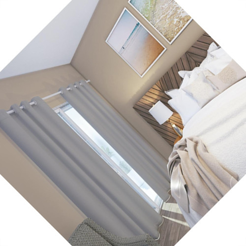 Cortina Pvc Blackout 2Fl 2,60X2,20 Cinza Cl Cortina Pvc Blackout 2Fl 2,60X2,20 Cinza Cl