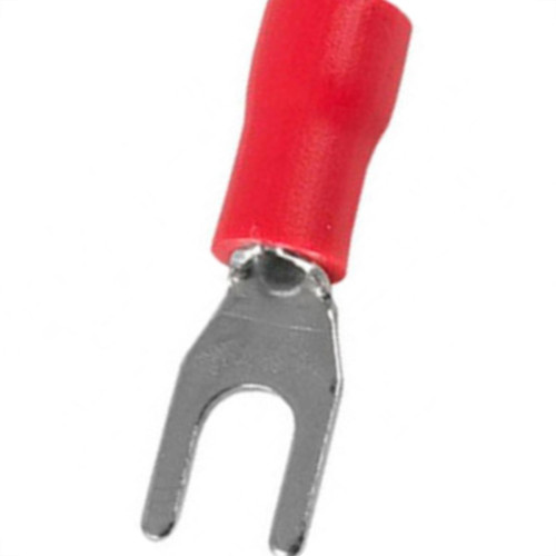 Terminal Pre-Isol Forquilha 0,5-1,5 F3,7 Vermelho - Kit C/100 Unidades Terminal Pre-Isol Forquilha 0,5-1,5 F3,7 Vermelho - Kit C/100 Unidades