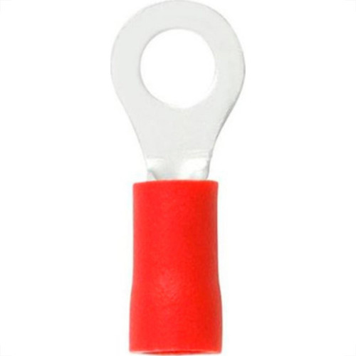 Terminal Pre-Isol Olhal 0,5-1,5 Vermelho F4,3 - Kit C/100 Unidades