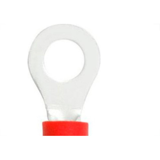 Terminal Pre-Isol Olhal 10 Vermelho F8,4 - Kit C/100 Unidades