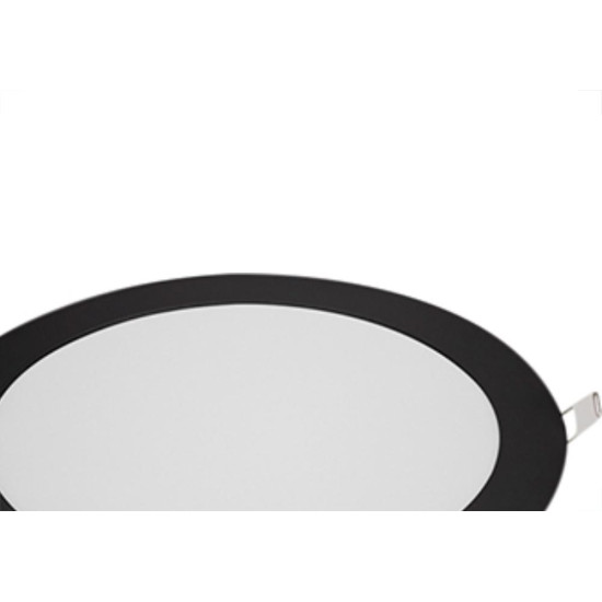 Luminaria Led Embutir Redonda 18W 6500K 22,0 Blum Preto Luminaria Led Embutir Redonda 18W 6500K 22,0 Blum Preto