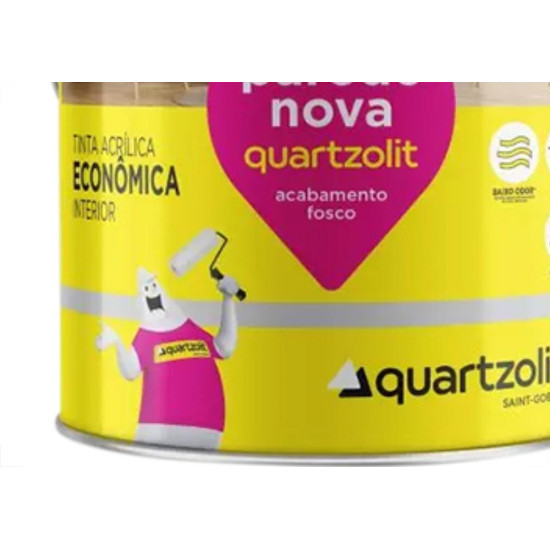 Latex Quartzolit Parede Nova Galao 3,6 Litros Branco Nev Latex Quartzolit Parede Nova Galao 3,6 Litros Branco Nev