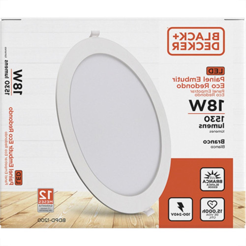 Luminaria Led Embutir Redonda 18W 6500K 22Cm B_D Eco Luminaria Led Embutir Redonda 18W 6500K 22Cm B_D Eco