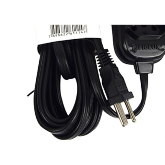 Extensao Fiolux Pl Connect 2P+T 05M Preto Extensao Fiolux Pl Connect 2P+T 05M Preto
