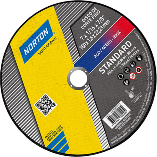 Disco Sped/Inox Norton 7X7/8X1,6 Disco Sped/Inox Norton 7X7/8X1,6