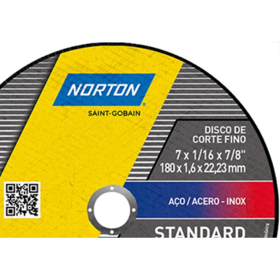 Disco Sped/Inox Norton 7X7/8X1,6 Disco Sped/Inox Norton 7X7/8X1,6