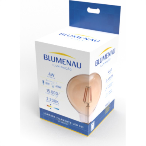 Lampada Led Filamento Globo 04W 2200K Blume Lampada Led Filamento Globo 04W 2200K Blume