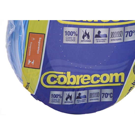 Fio Cabo Auto Cobrecom 100mts 2,5mm Azul