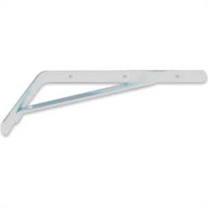 Cantoneira Mao Francesa R.C.A Forte Branco 20Cm - Kit C/12 Unidades