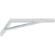 Cantoneira Mao Francesa R.C.A Forte Branco 20Cm - Kit C/12 Unidades
