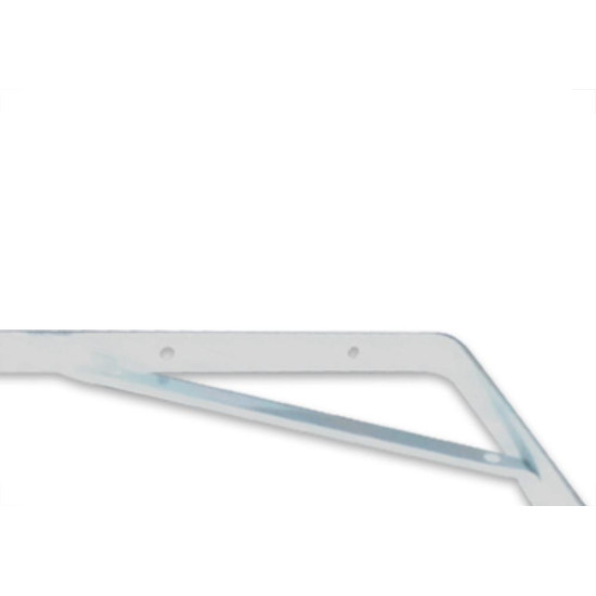 Cantoneira Mao Francesa R.C.A Forte Branco 20Cm - Kit C/12 Unidades