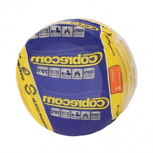 Fio Cabo Auto Cobrecom 100mts 4,0mm Amarelo