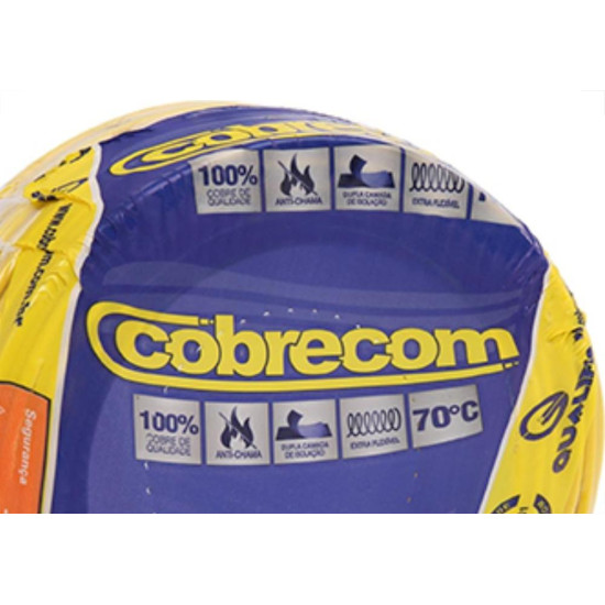 Fio Cabo Auto Cobrecom 100mts 4,0mm Amarelo Fio Cabo Auto Cobrecom 100mts 4,0mm Amarelo