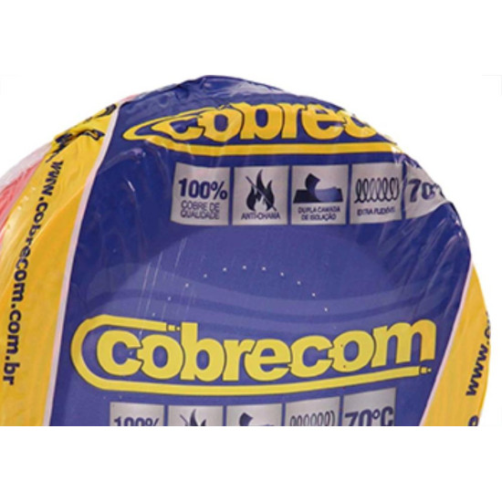 Fio Cabo Auto Cobrecom 100mts 4,0mm Vermelho