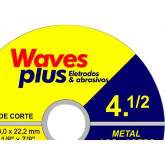 Disco Corte Waves Ferro 4.1/2X7/8 2T Disco Corte Waves Ferro 4.1/2X7/8 2T