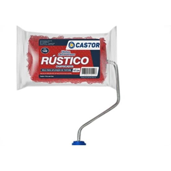 Rolo Castor Textura Rustico 10Cm C/C