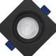 Spot Emb.05W Led 3000K Quadr B_D Preto