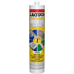 Cola Silicone 420G Soudal Base Agua Branco
