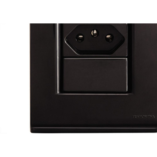 Conjunto Tram.Liz 1Tomada 10A 571730/10 Grafite