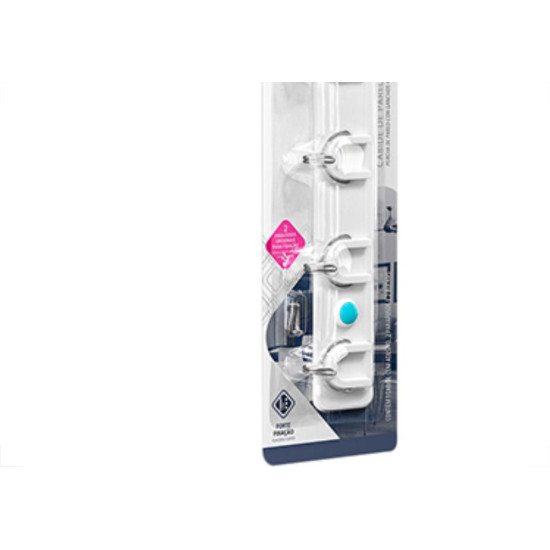 Cabide Adesivo Atlas 0,5Kg Fixo Branco Cabide Adesivo Atlas 0,5Kg Fixo Branco