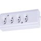 Tomada Barra Intern.Quadrupla 2Polos+T 20A Branco