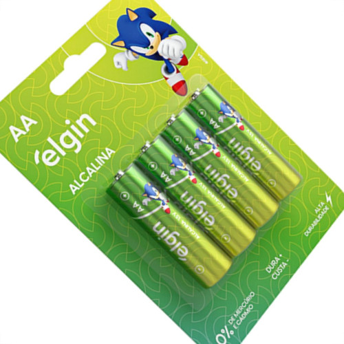 Pilha Alcalina Elgin Peq.Aa2 C/4 - Kit C/10 CA Pilha Alcalina Elgin Peq.Aa2 C/4 - Kit C/10 CA