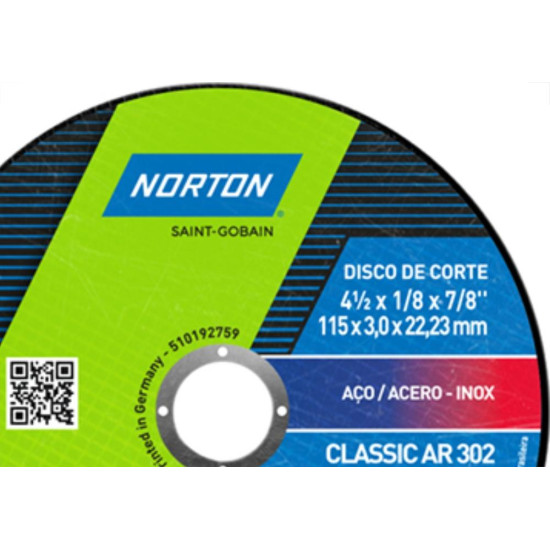 Disco Corte Norton Ferro 4.1/2X7/8 Disco Corte Norton Ferro 4.1/2X7/8