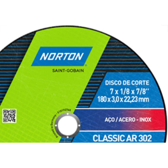 Disco Corte Norton Ferro 7X7/8 Disco Corte Norton Ferro 7X7/8