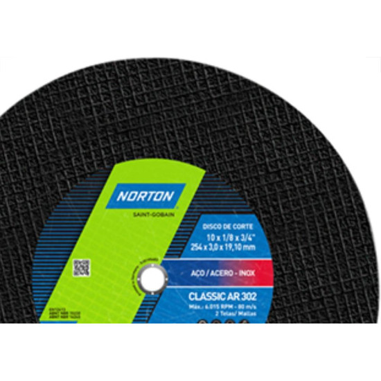 Disco Corte Norton Ferro 10X3/4 Disco Corte Norton Ferro 10X3/4