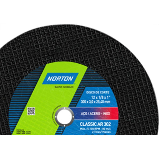 Disco Corte Norton Ferro 12X1 Disco Corte Norton Ferro 12X1