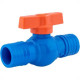 Registro Esfera Reboucas Uniao Dentada Azul 1 - Kit C/5 Unidades Registro Esfera Reboucas Uniao Dentada Azul 1 - Kit C/5 Unidades