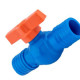 Registro Esfera Reboucas Uniao Dentada Azul 1 - Kit C/5 Unidades Registro Esfera Reboucas Uniao Dentada Azul 1 - Kit C/5 Unidades