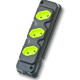 Kit C/2 - Tomada Barra Fiolux Tripla 2P 20A Preto Kit C/2 - Tomada Barra Fiolux Tripla 2P 20A Preto