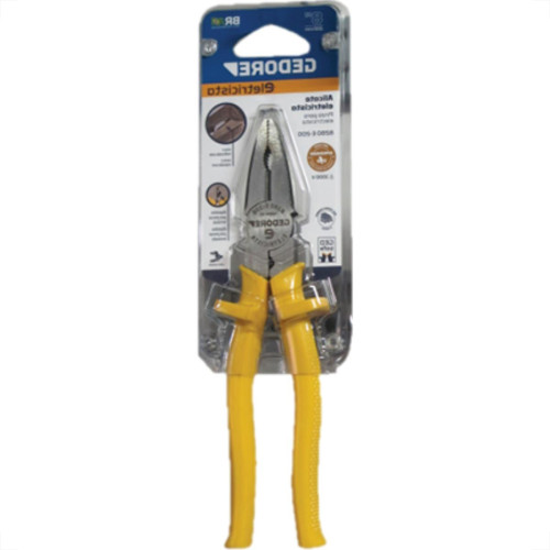 Alicate Univ 8''Prof Gedore Elet Cabo Amarelo 1000V Alicate Univ 8''Prof Gedore Elet Cabo Amarelo 1000V