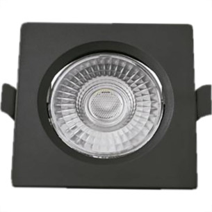 Spot Emb.06W Led 3000K Quadr Blumenau Preto
