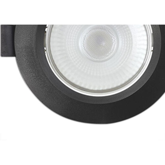 Spot Emb.08W Led 3000K Red Blumenau Preto