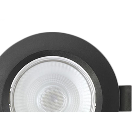 Spot Emb.08W Led 3000K Red Blumenau Preto