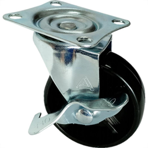 Rodizio Mesa Gir.75Mm C/Freio Preto Alianca Rodizio Mesa Gir.75Mm C/Freio Preto Alianca