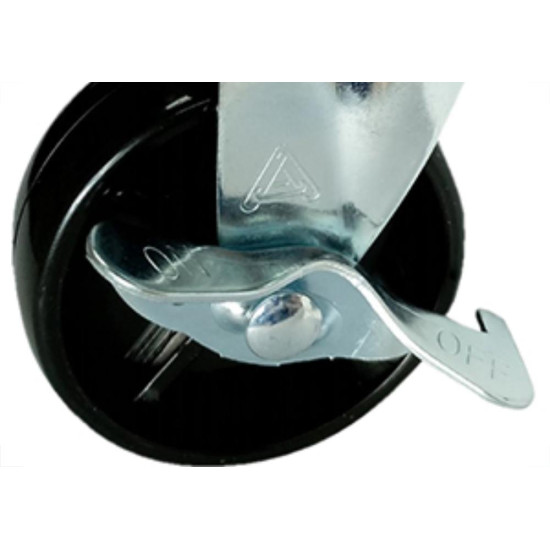Rodizio Mesa Gir.75Mm C/Freio Preto Alianca Rodizio Mesa Gir.75Mm C/Freio Preto Alianca