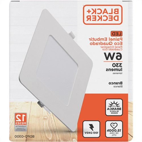 Luminaria Led Embutir Quadrada 06W 6500K 12Cm B_D Eco Luminaria Led Embutir Quadrada 06W 6500K 12Cm B_D Eco
