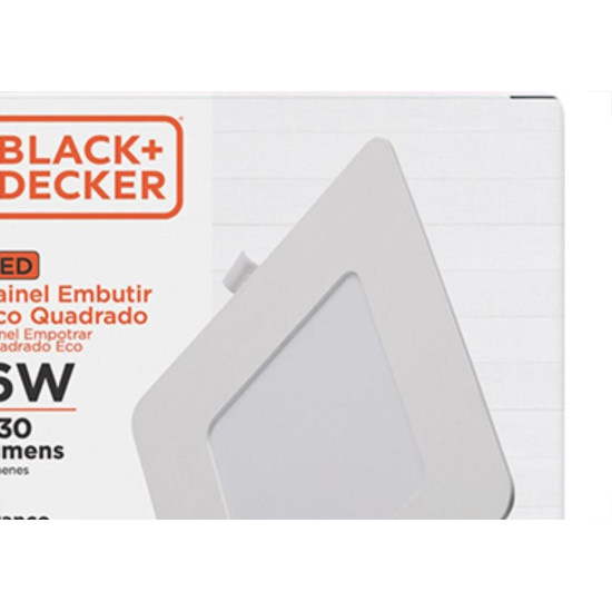 Luminaria Led Embutir Quadrada 06W 6500K 12Cm B_D Eco Luminaria Led Embutir Quadrada 06W 6500K 12Cm B_D Eco