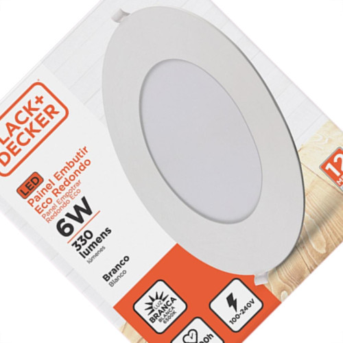 Luminaria Led Embutir Redonda 06W 6500K 12Cm B_D Eco Luminaria Led Embutir Redonda 06W 6500K 12Cm B_D Eco