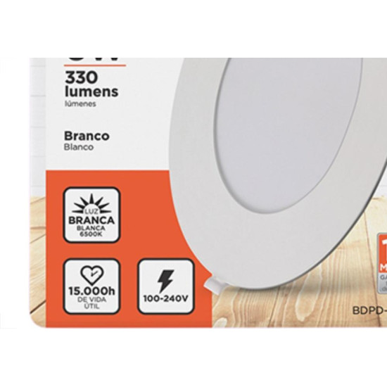 Luminaria Led Embutir Redonda 06W 6500K 12Cm B_D Eco Luminaria Led Embutir Redonda 06W 6500K 12Cm B_D Eco