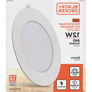 1Luminaria Led Embutir Redonda 12W 6500K 17Cm B_D Eco