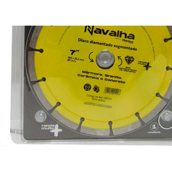 Disco Diam Titanium Segmentado 7 X 178Mm Disco Diam Titanium Segmentado 7 X 178Mm