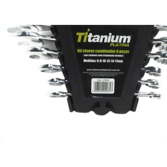 Jogo Chave Combinad Titanium 6 17 06P Jogo Chave Combinad Titanium 6 17 06P