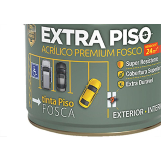 Tinta Eucatex Extra Piso Galao 3,6 Litros Cinza
