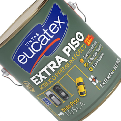 Tinta Eucatex Extra Piso Galao 3,6 Litros Preto Tinta Eucatex Extra Piso Galao 3,6 Litros Preto