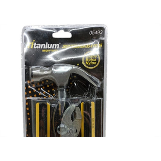 Jogo De Ferramentas 04Pc Titanium 5493